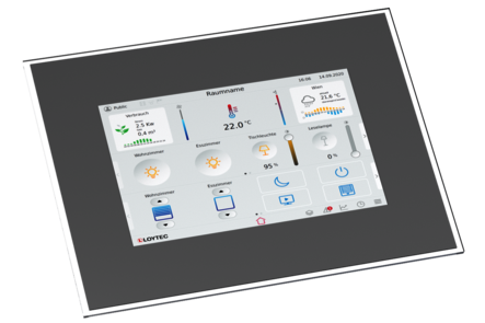 LOYTEC - LVIS7-32G1, touch panel, glass front, silver, capacitive touch, 7"