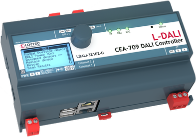 LOYTEC - *LDALI-3E102-U, DALI controller, LON IP and FT 2x DALI