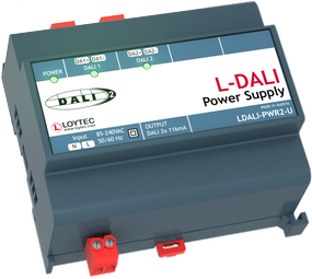 LOYTEC - LDALI-PWR2-U, DALI Power Supply for 2 DALI channels (116mA each)