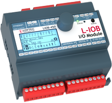 LOYTEC - LIOB-450, I/O module, 8xIN, 2x S0IN, 4x6A rly OUT, 4xOUT, 2x0-10V OUT