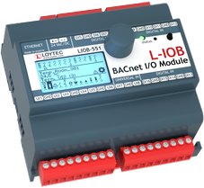 LOYTEC - LIOB-551, I/O Module, BACnet IP, B-AAC, 8x IN, 12DIN, ETH interface