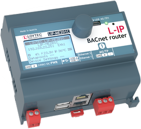 LOYTEC - LIP-ME201C, BACnet IP to MSTP router, 2x Ethernet, USB