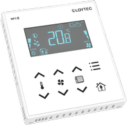LOYTEC - LSTAT-800-G3-L205, thermostat,NFC,Display,Buzzer,white front, MODBUS 